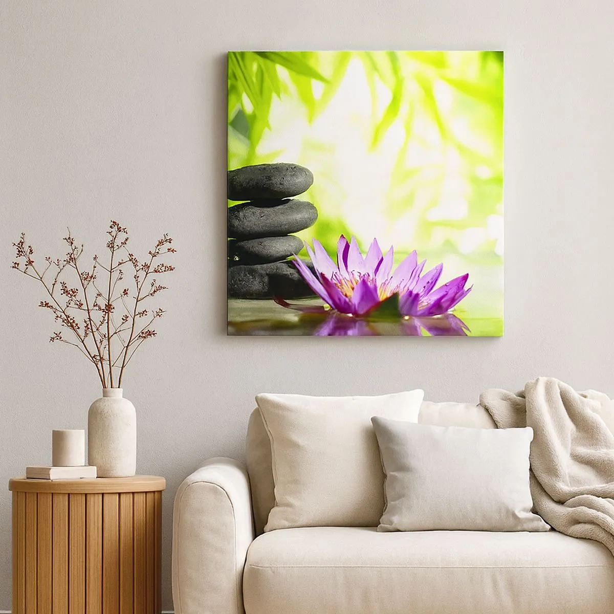 Obraz na plátne - V bambusovom hájiku - 30x30 cm