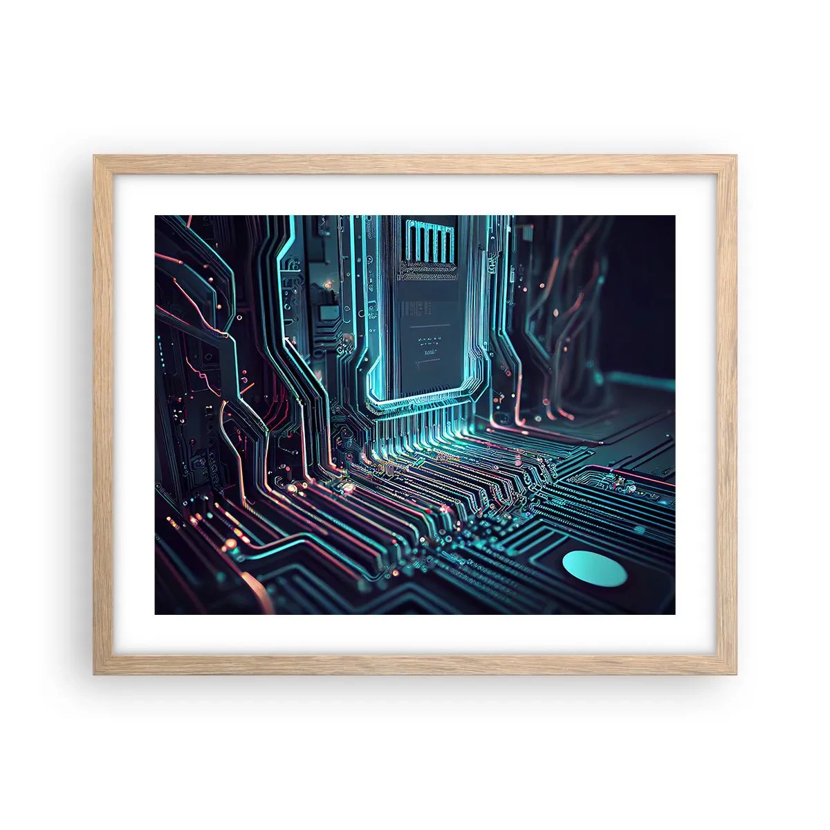 Plagát v ráme zo svetlého duba - Len tak premýšľam… - 50x40 cm