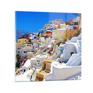 Obraz na skle - Sen o gréckom lete - 40x40 cm