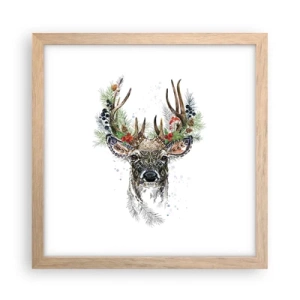 Plagát v ráme zo svetlého duba - V slávnostnom rúchu - 30x30 cm