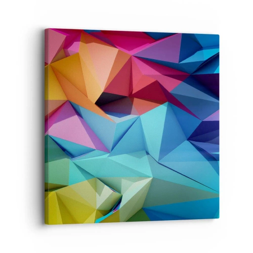 Obraz na plátne - Dúhové origami - 30x30 cm