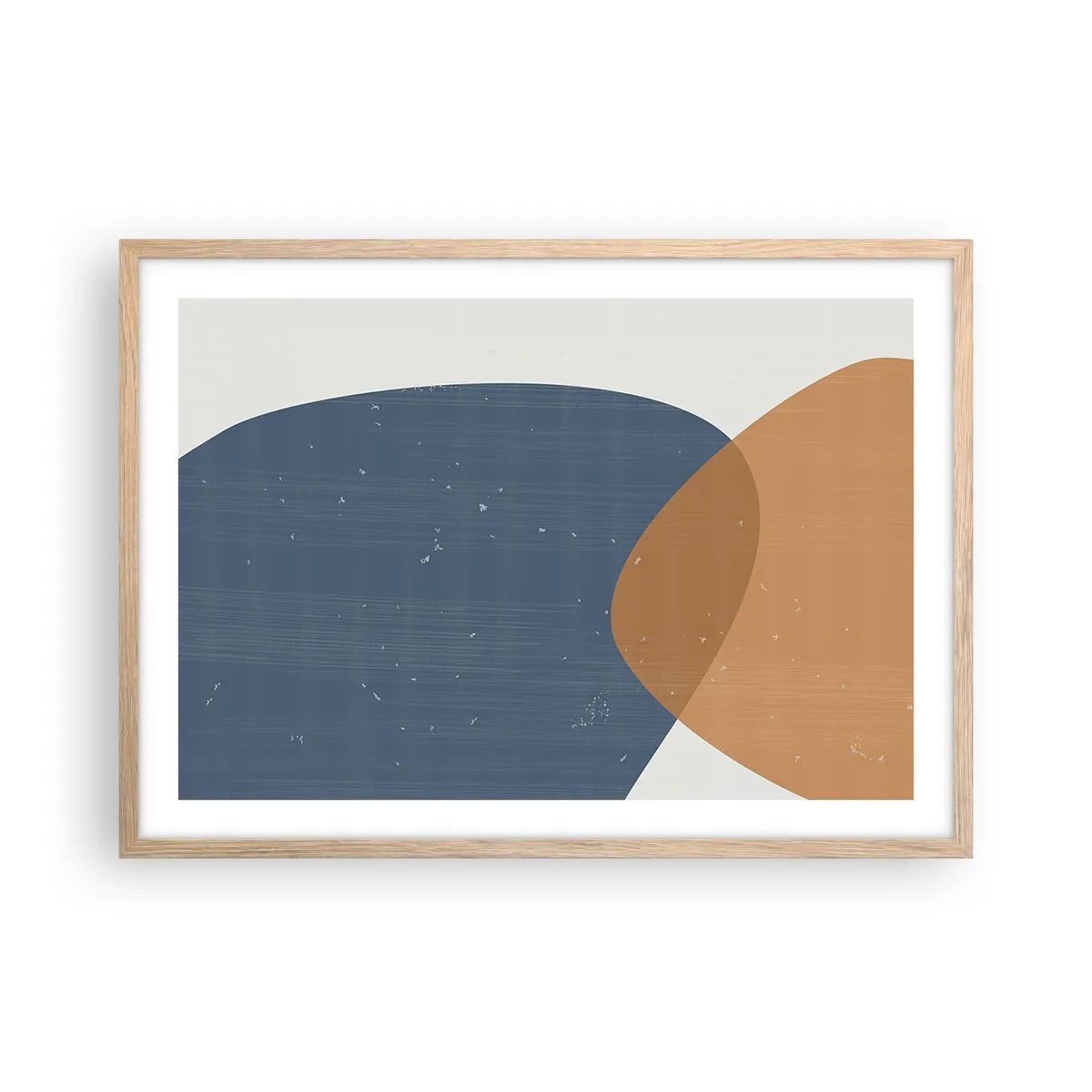 Plagát v ráme zo svetlého duba - Ovály a vplyvy - 70x50 cm