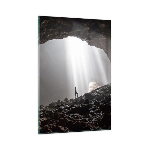 Obraz na skle - Svetelná jaskyňa - 80x120 cm