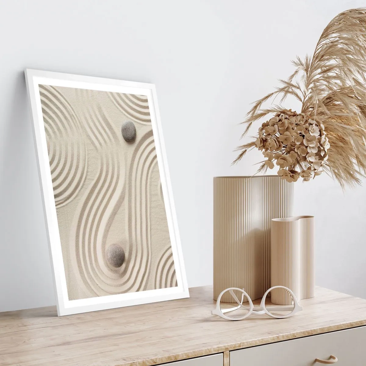 Plagát v bielom ráme - Dotyk tepla - 40x50 cm