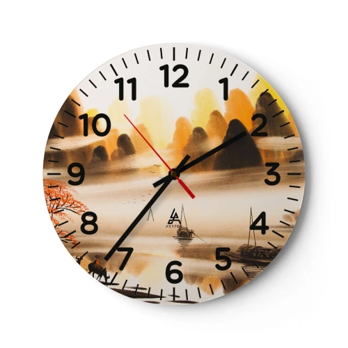 Nástenné hodiny - Ďalej ako na Ďalekom východe - 40x40 cm