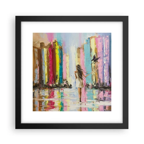 Plagát v čiernom ráme - Poď so mnou - 30x30 cm