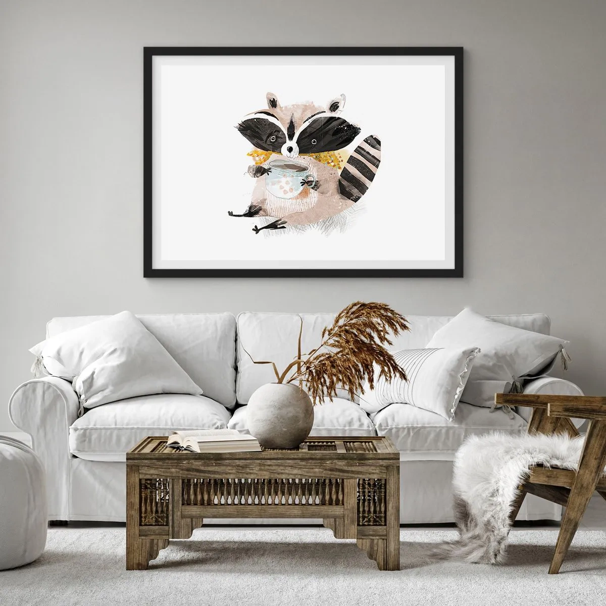 Plagát v čiernom ráme - Môj priateľ mýval - 50x40 cm