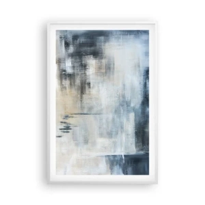 Plagát v bielom ráme - Za závojom modrej - 61x91 cm