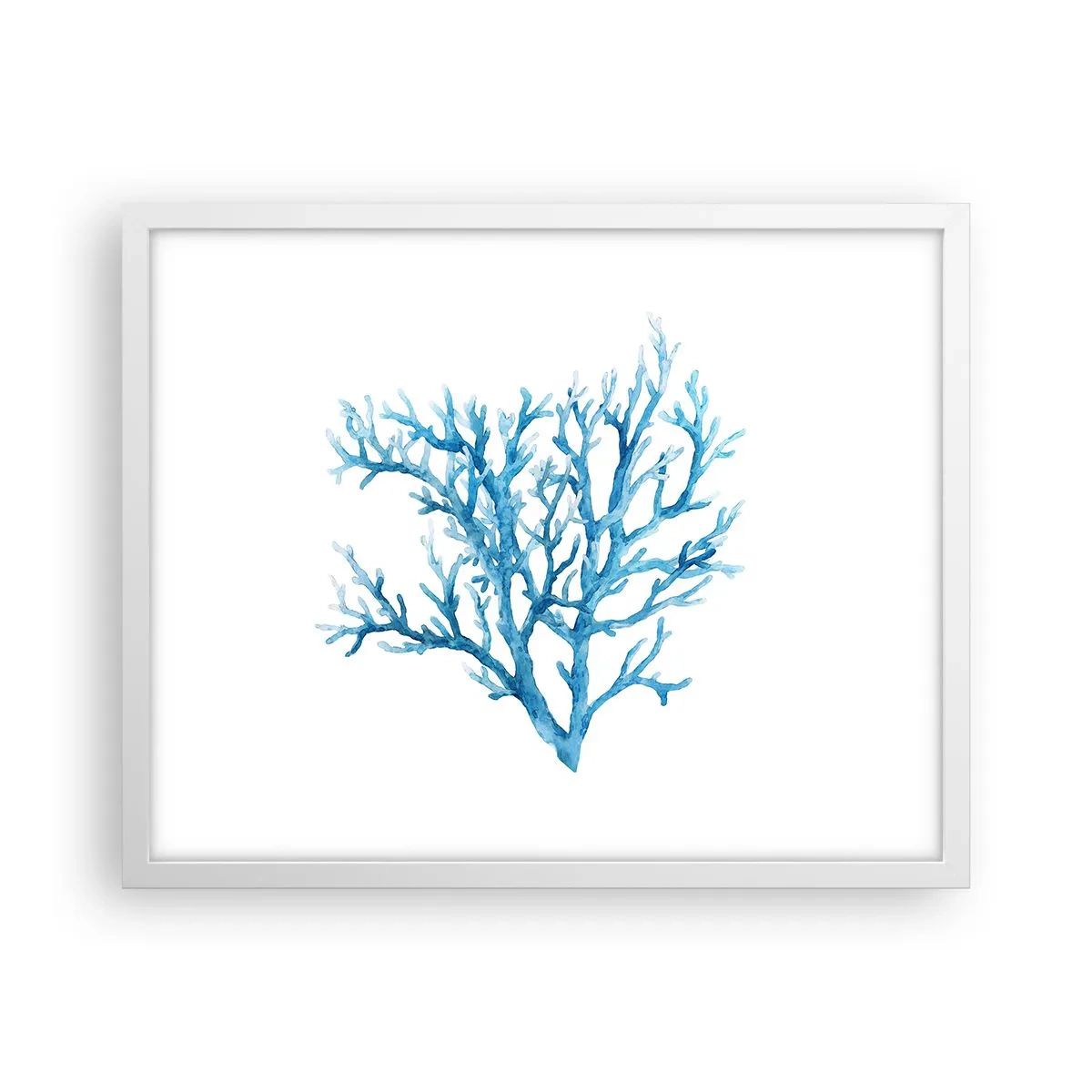 Plagát v bielom ráme - Morský filigrán - 50x40 cm