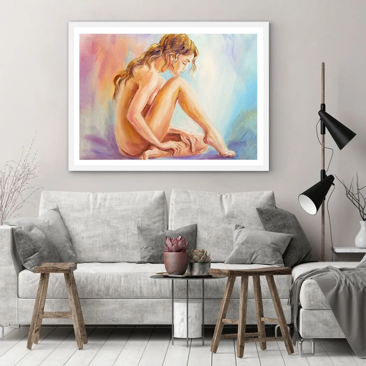 Plagát v bielom ráme - Akt mladosti - 70x50 cm