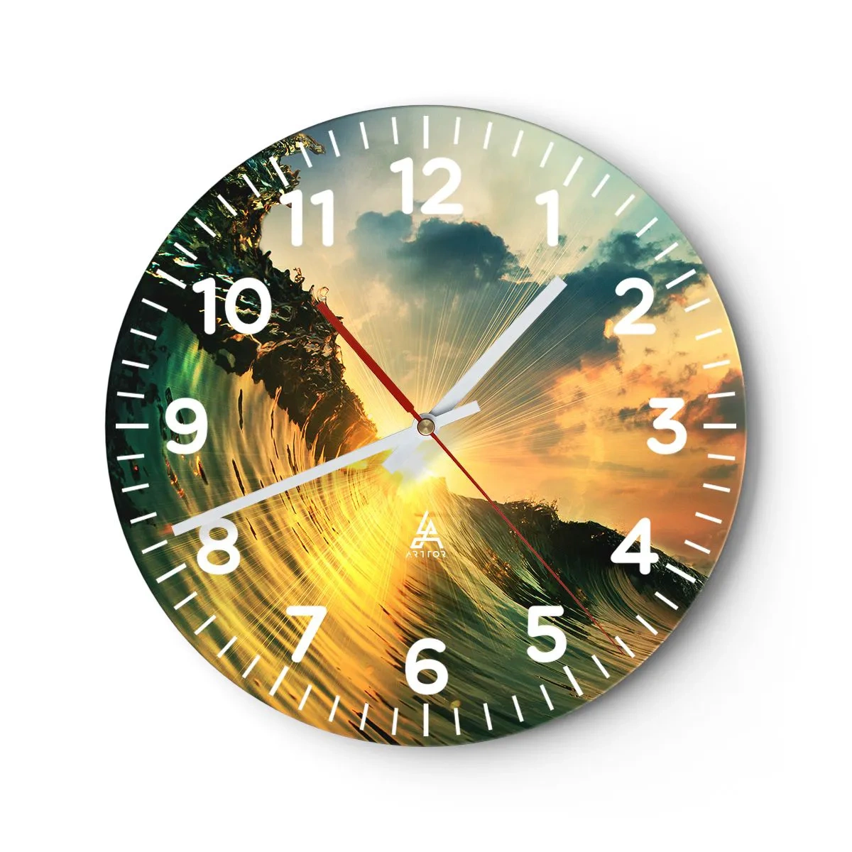 Nástenné hodiny - Surfer, kde si? - 30x30 cm