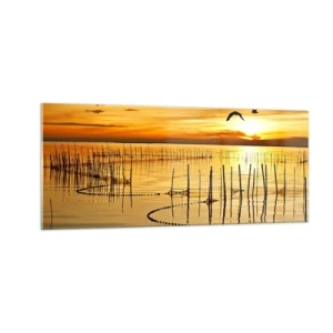 Obraz na skle - Na rybolove - 100x40 cm