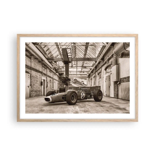 Plagát v ráme zo svetlého duba - Odpočinok víťaza - 70x50 cm