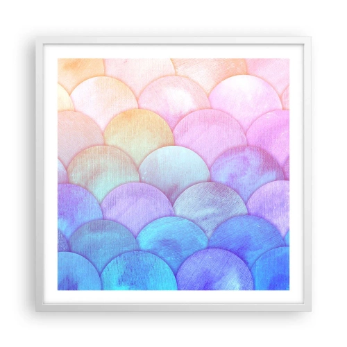 Plagát v bielom ráme - Perleťová šupina - 60x60 cm