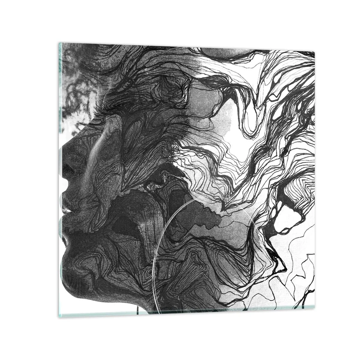 Obraz na skle - Zapletená v snoch - 40x40 cm