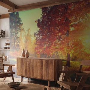 Fototapeta Premium Canvas - Červené je krásne - Krajina, Park, Príroda - 150x105 cm