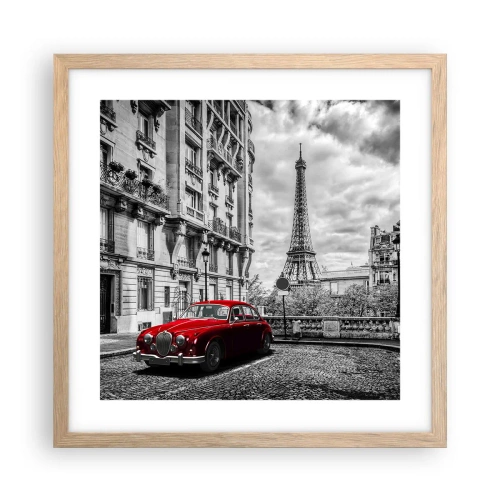 Plagát v ráme zo svetlého duba - Dravec v meste - 40x40 cm