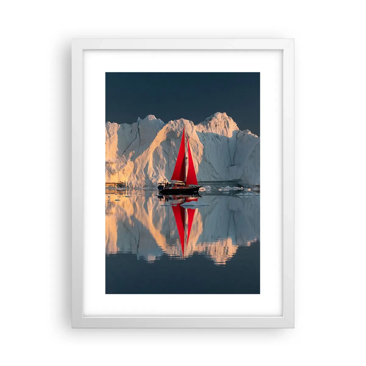 Plagát v bielom ráme - Na okraji sveta - 30x40 cm