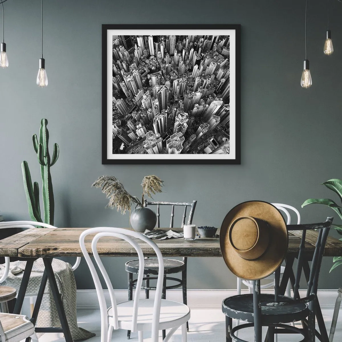 Plagát v čiernom ráme - Stále vyššie a vyššie - 60x60 cm