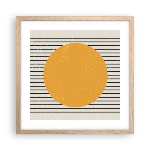 Plagát v ráme zo svetlého duba - Sila jednoduchosti - 40x40 cm