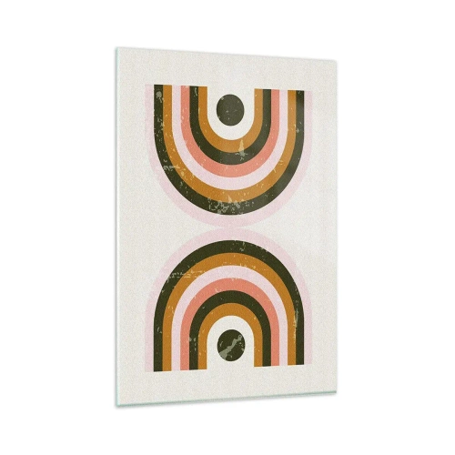 Obraz na skle - Dvojitá abstrakcia - 80x120 cm