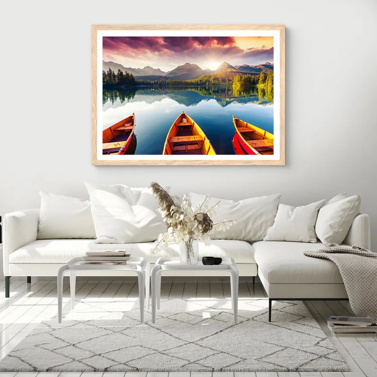 Plagát v ráme zo svetlého duba - Nič proti prírode - 100x70 cm
