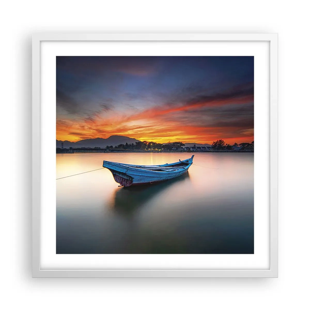 Plagát v bielom ráme - Blíži sa dobrá noc - 50x50 cm