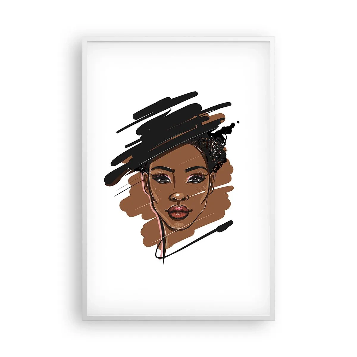 Plagát v bielom ráme - Sladká ako čokoláda - 61x91 cm