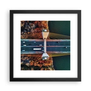 Plagát v čiernom ráme - Za vodami, za lesmi - 30x30 cm