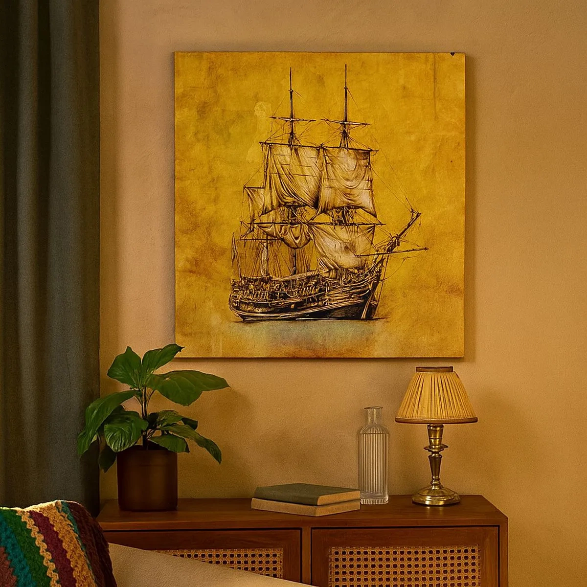 Obraz na plátne - Smer Tortuga! - 30x30 cm