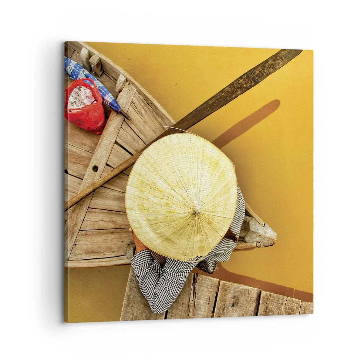 Obraz na plátne - Život na žltej rieke - 60x60 cm