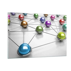 Obraz na skle - Vesmírna pavučina - 120x80 cm