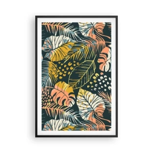 Plagát v čiernom ráme - Listová fantázia - 61x91 cm
