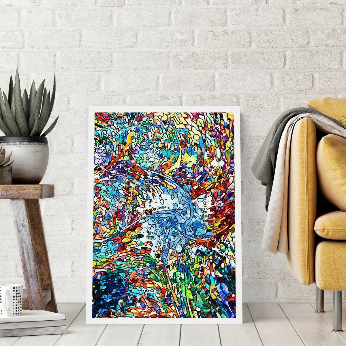 Plagát - Vitráž s kvapkami - 61x91 cm