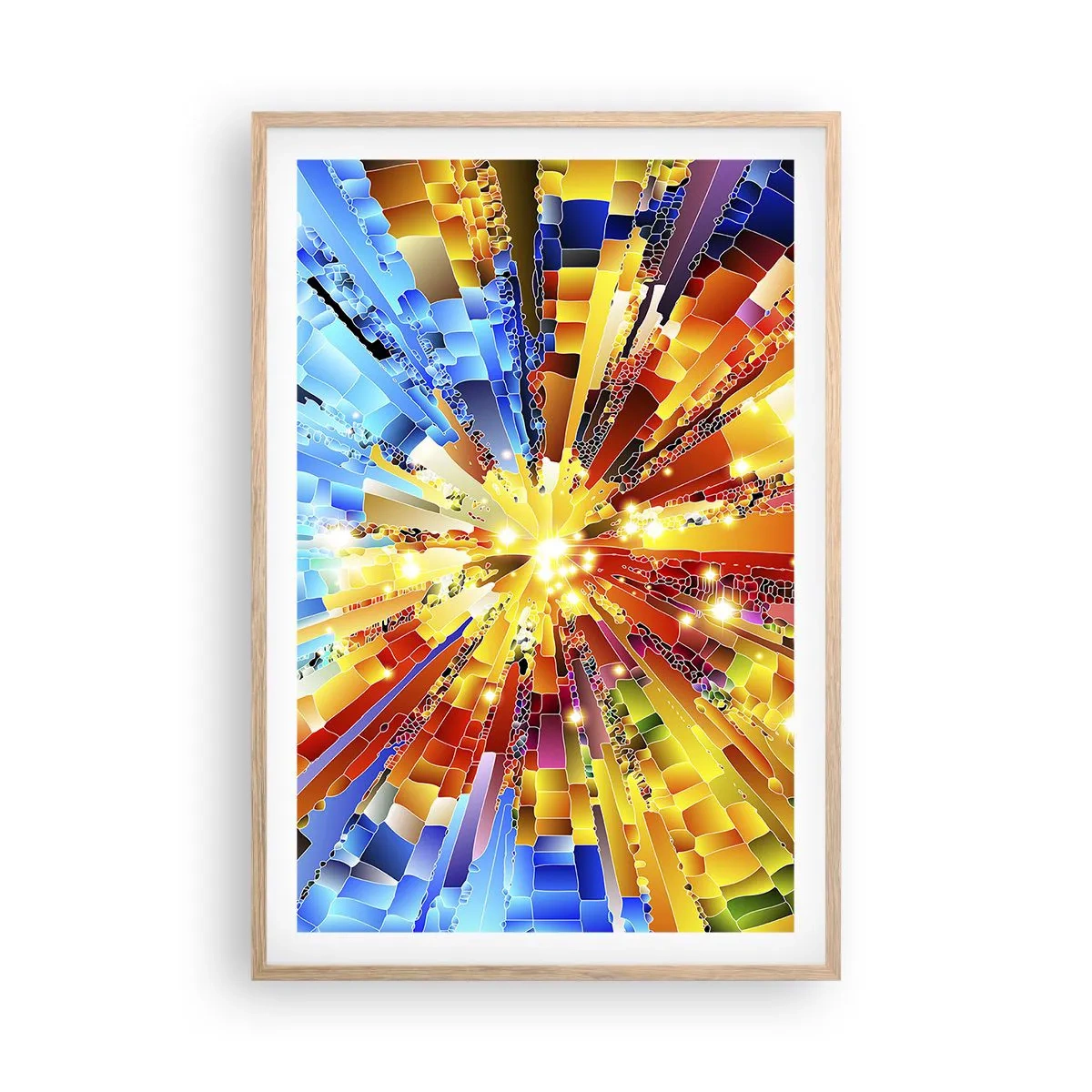 Plagát v ráme zo svetlého duba - In medias res - 61x91 cm