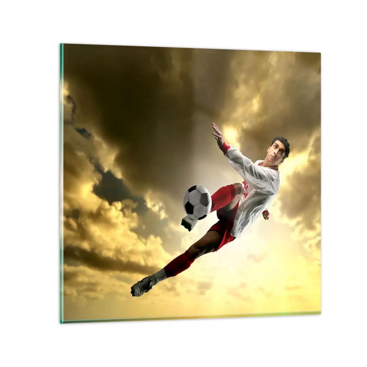 Obraz na skle - Futbalové nebo - 70x70 cm