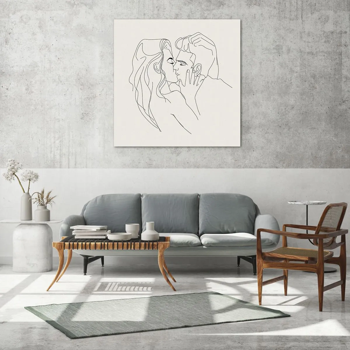 Obraz na skle - Zamotaní citom - 70x70 cm