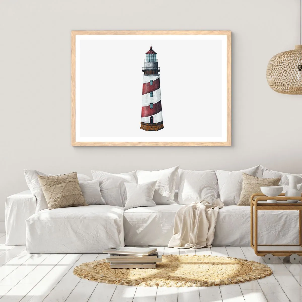 Plagát v ráme zo svetlého duba - Vždy na stráži - 70x50 cm