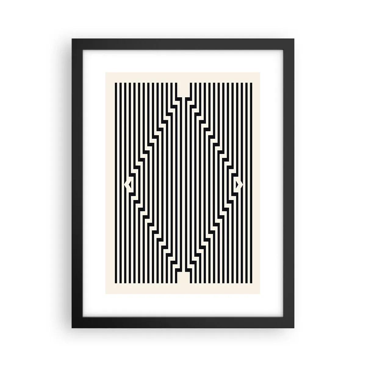 Plagát v čiernom ráme - Geometrická ilúzia - 30x40 cm