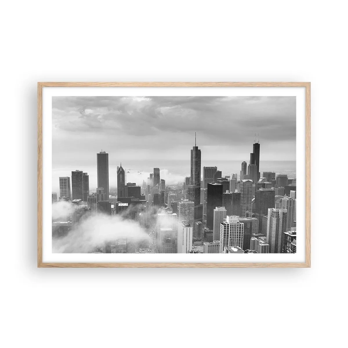 Plagát v ráme zo svetlého duba - Americká krajina - 91x61 cm