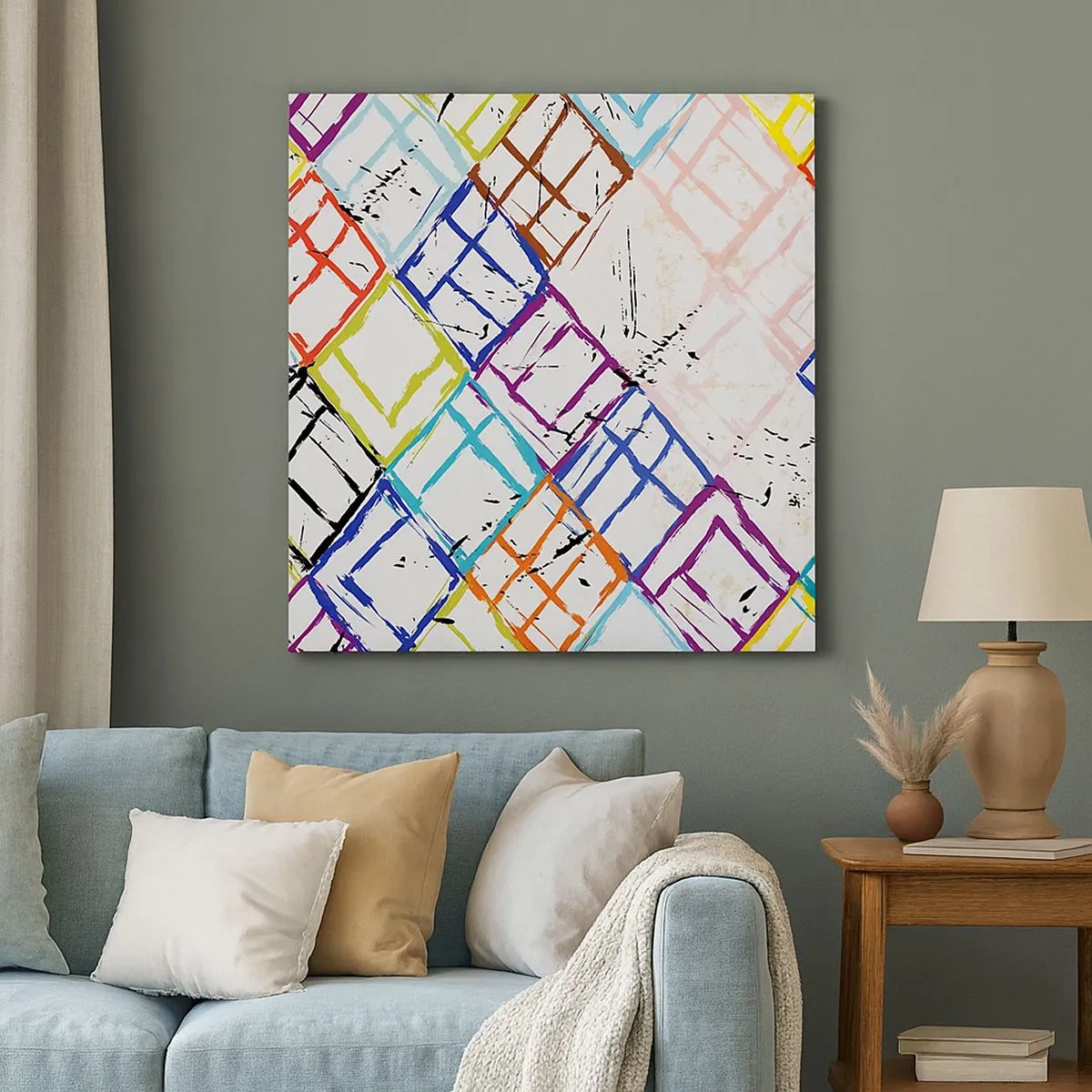 Obraz na plátne - Bunky na prenájom - 30x30 cm