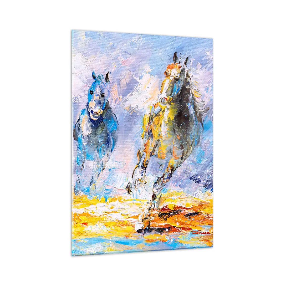 Obraz na skle - Cvalom cez žiaru - 50x70 cm