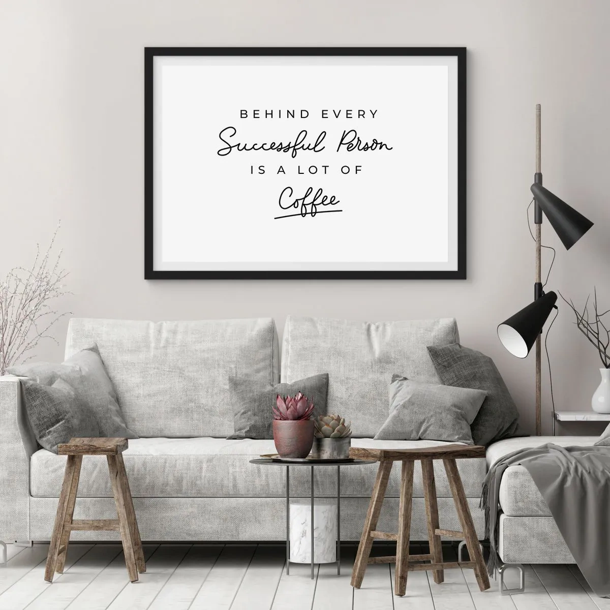 Plagát v čiernom ráme - Tajomstvo úspechu - 100x70 cm
