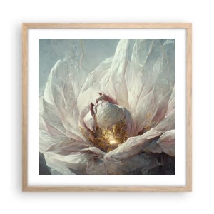 Plagát v ráme zo svetlého duba - Rozkvitá raz za sto rokov - 50x50 cm