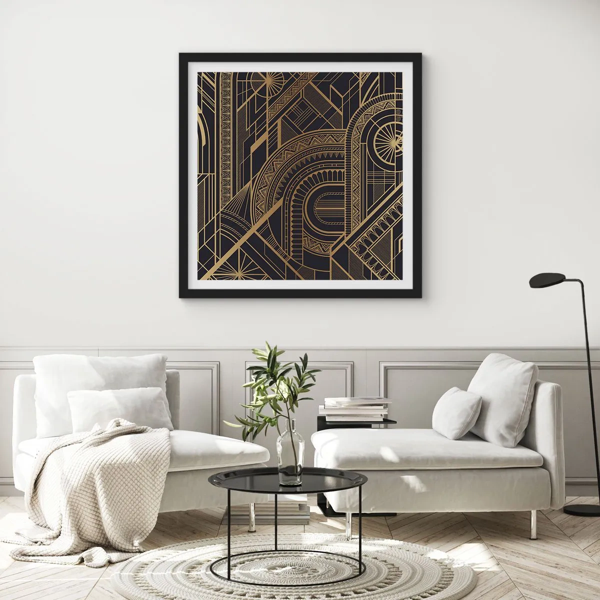 Plagát v čiernom ráme - Koncepty, nápady, plány - 60x60 cm