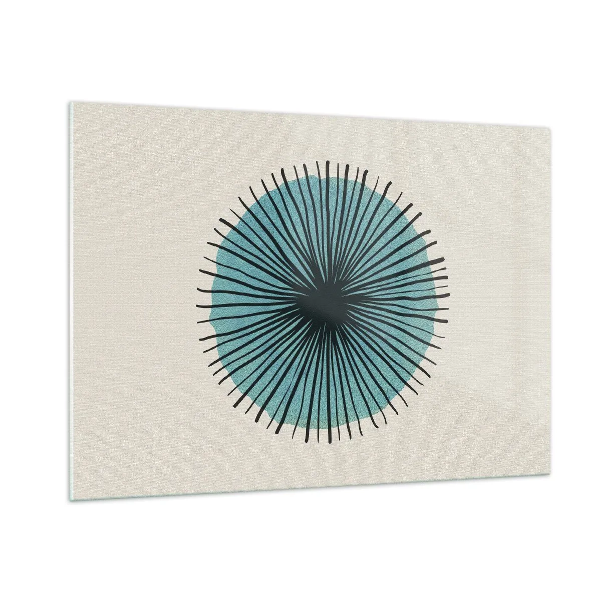 Obraz na skle - Žiariaca modrá - 100x70 cm