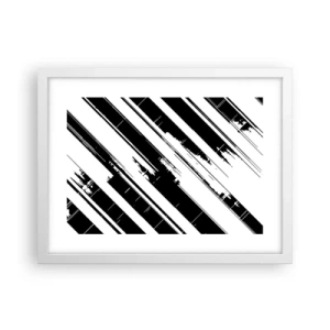 Plagát v bielom ráme - Intenzívna a dynamická kompozícia - 40x30 cm