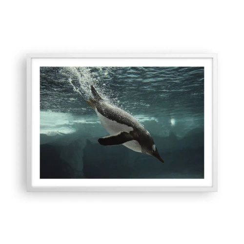 Plagát v bielom ráme - Vitajte v mojom svete - 70x50 cm