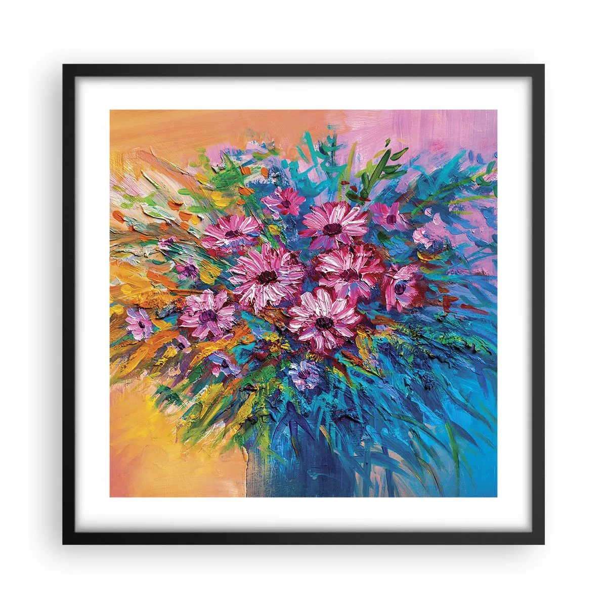 Plagát v čiernom ráme - Energia života - 50x50 cm