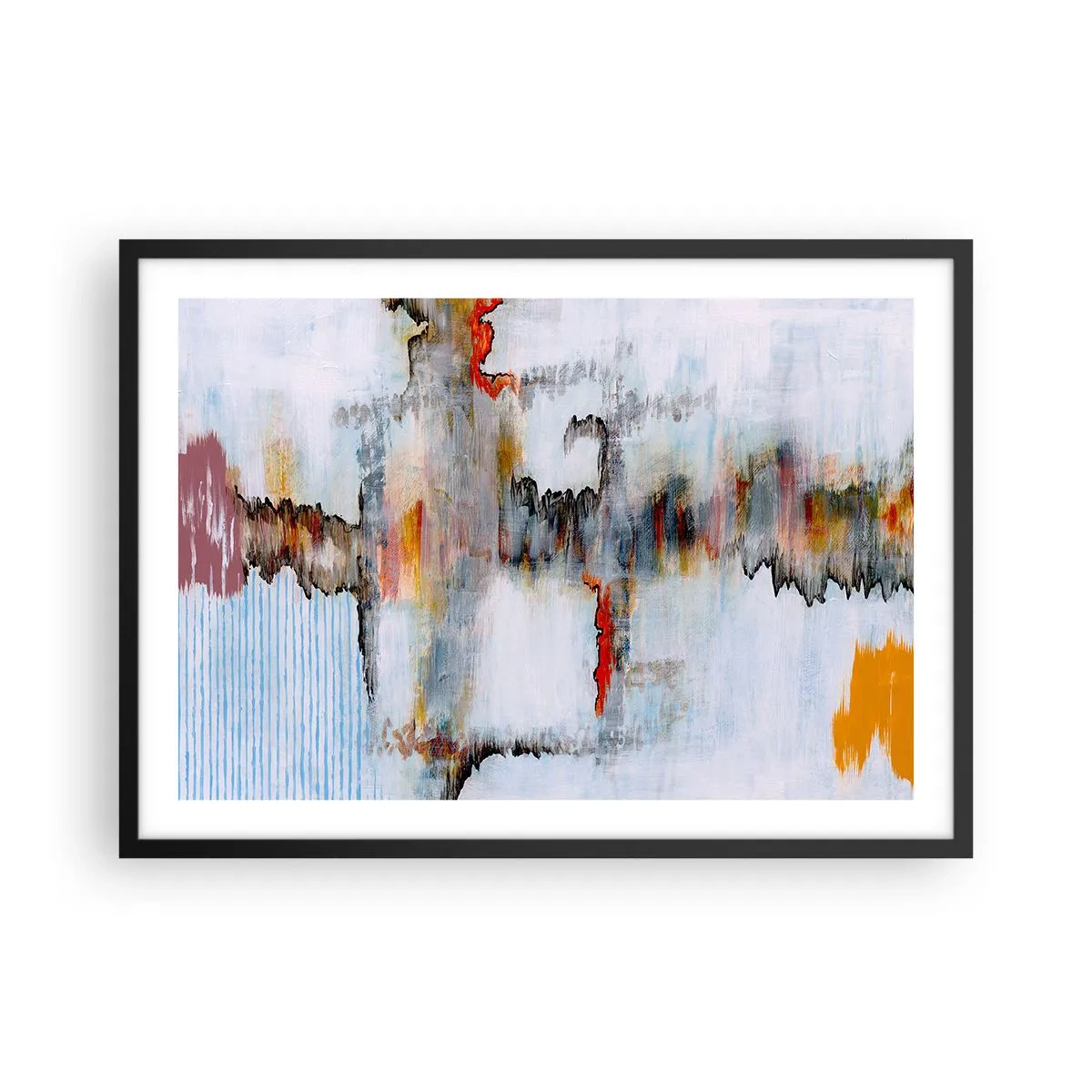 Plagát v čiernom ráme - Paličkou po vode - 70x50 cm